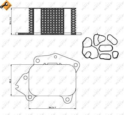 Oil Cooler, engine oil EASY FIT 31333 - image 2