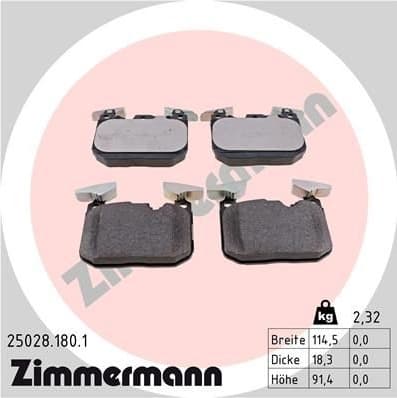 Brake Pad Set, disc brake 25028.180.1