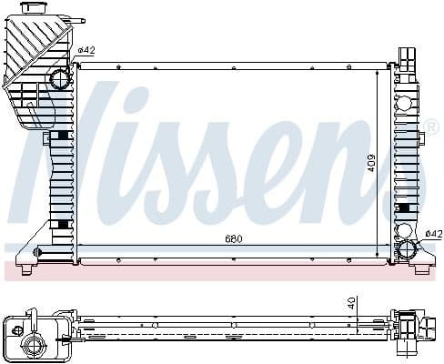 Radiator, engine cooling 62685A