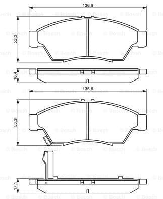 Brake Pad Set, disc brake 0986494238 - image 7