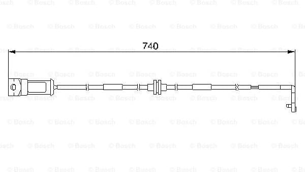 Warning Contact, brake pad wear 1987474934