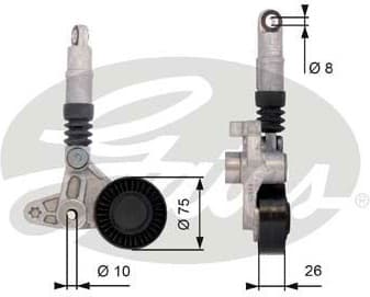 Belt Tensioner, V-ribbed belt DriveAlign™ T39099