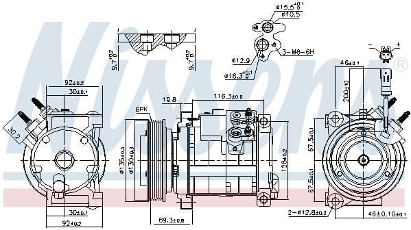 Compressor, air conditioning ** FIRST FIT ** 890152