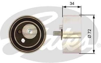 Tensioner Pulley, timing belt PowerGrip™ T41095