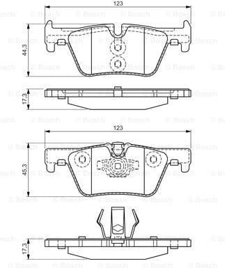 Brake Pad Set, disc brake 0986494554