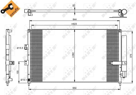 Condenser, air conditioning EASY FIT 35865