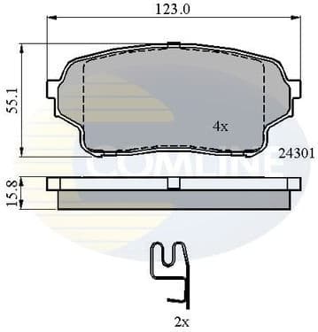 Brake pads front CBP31523
