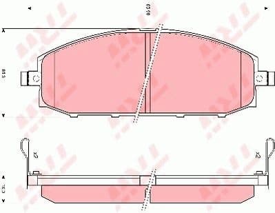Brake Pad Set, disc brake COTEC GDB3222