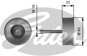 Deflection/Guide Pulley, V-ribbed belt DriveAlign™ T36538