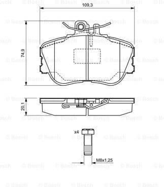 Brake Pad Set, disc brake 0986460977