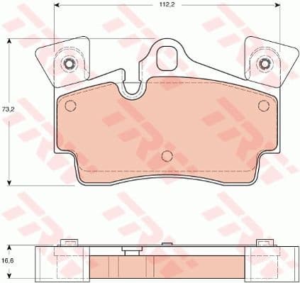 Brake Pad Set, disc brake COTEC GDB1652