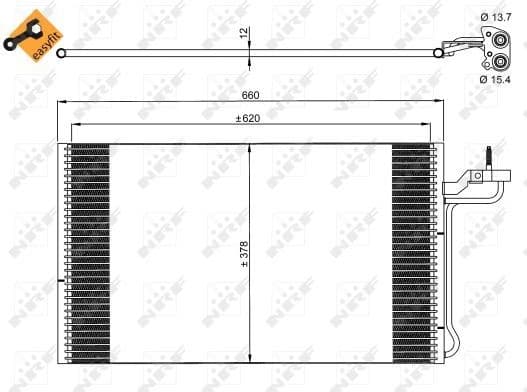 Condenser, air conditioning EASY FIT 35882