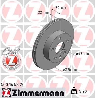 Brake Disc COAT Z 400.1448.20