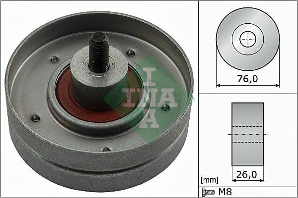 Deflection/Guide Pulley, V-ribbed belt 532025230