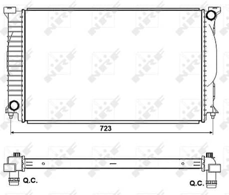Radiator, engine cooling 53093