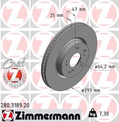 Brake Disc COAT Z 280.3189.20