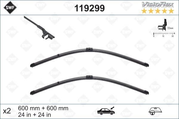Wiper Blade DAS ORIGINAL SET 119299