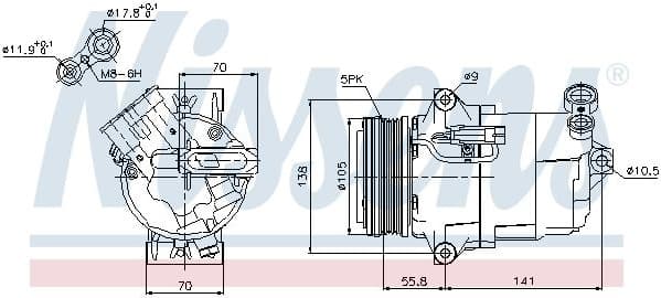 Compressor, air conditioning ** FIRST FIT ** 89038