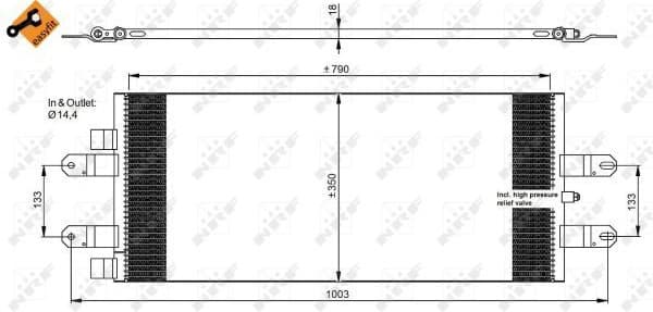Condenser, air conditioning EASY FIT 350043