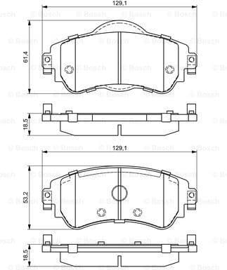 Brake Pad Set, disc brake 0986494690