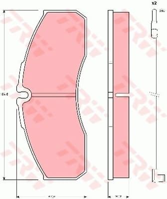 Brake Pad Set, disc brake COTEC GDB1610