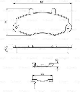 Brake Pad Set, disc brake 0986494292 - image 7