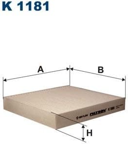 Filter, cabin air K1181