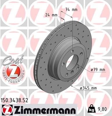 Brake Disc SPORT BRAKE DISC Z 150.3438.52
