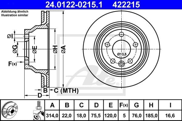 Brake Disc 24.0122-0215.1 - image 2