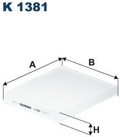 Filter, cabin air K1381