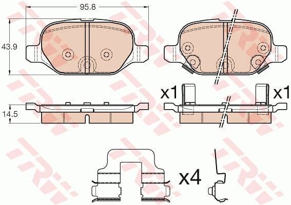 Brake Pad Set, disc brake GDB1950