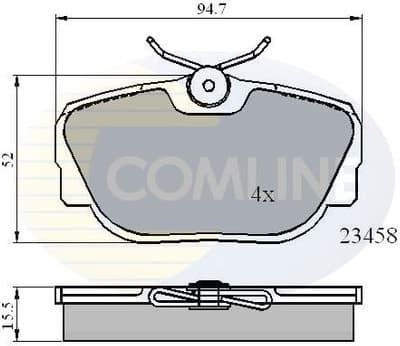 Brake pads rear CBP01093