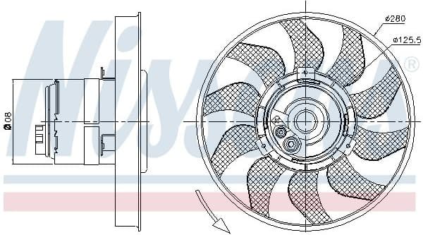 Fan, engine cooling 85619