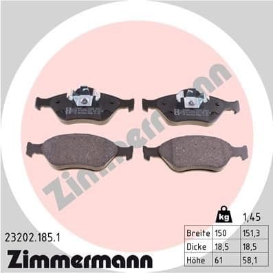 Brake Pad Set, disc brake 23202.185.1