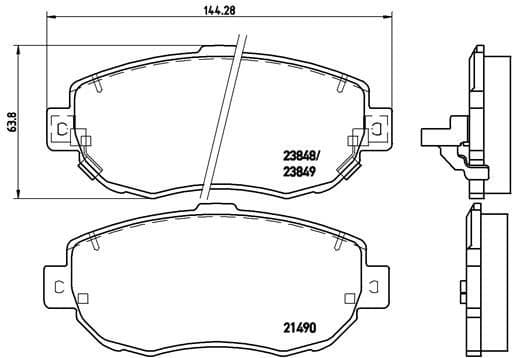 Brake pads front, Top Quality P83037