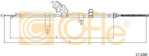 Cable Pull, parking brake 17.1080