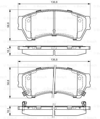 Brake Pad Set, disc brake 0986494221 - image 7