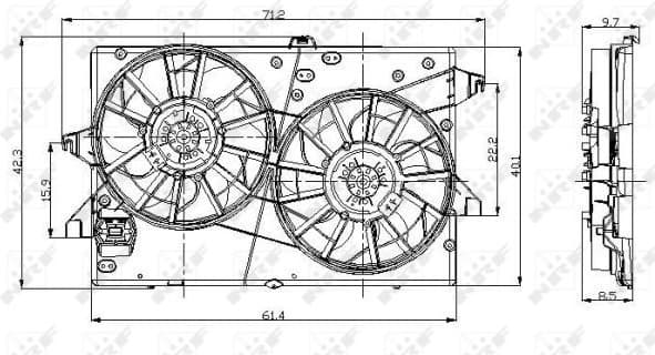 Fan, engine cooling 47003