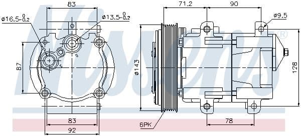 Compressor, air conditioning ** FIRST FIT ** 89059