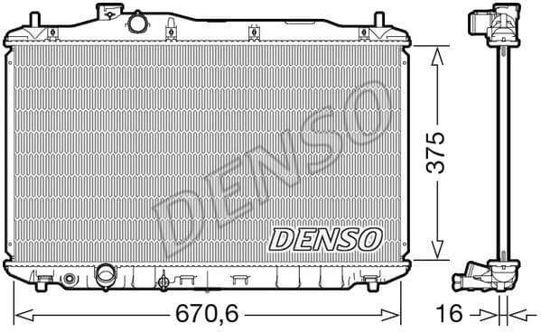 Radiator, engine cooling DRM40105