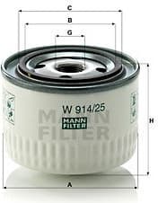 Hydraulic Filter, automatic transmission W914/25