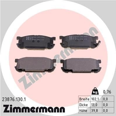 Brake Pad Set, disc brake 23876.130.1