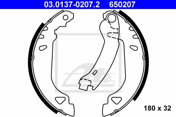 Brake Shoe Set 03.0137-0207.2