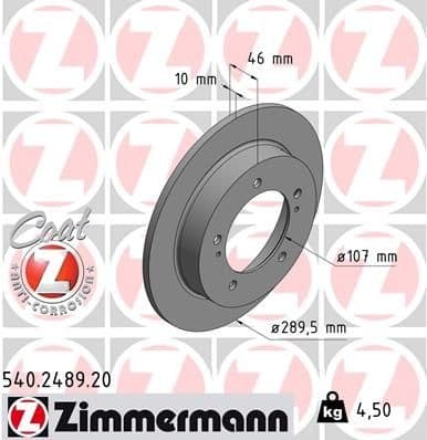 Brake Disc COAT Z 540.2489.20