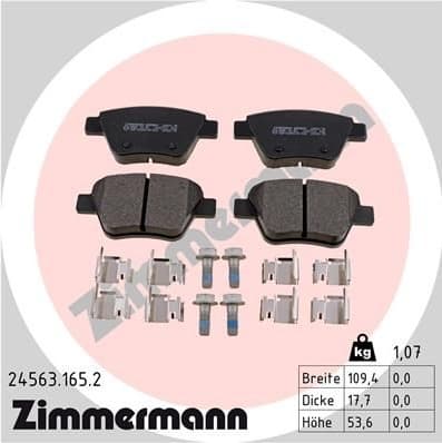 Brake Pad Set, disc brake 24563.165.2