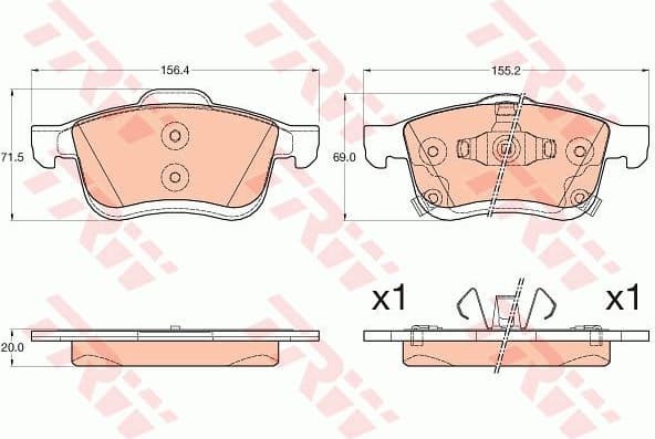 Brake Pad Set, disc brake GDB2060