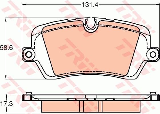 Brake pads rear, Top Quality GDB2029