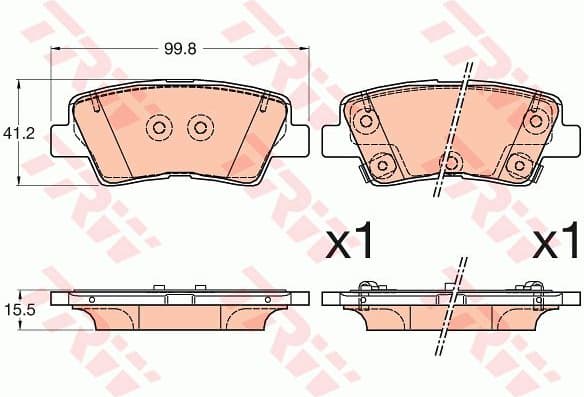 Brake Pad Set, disc brake GDB3594