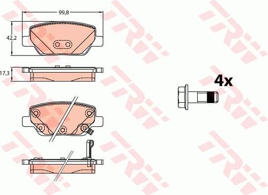 Brake Pad Set, disc brake GDB2156