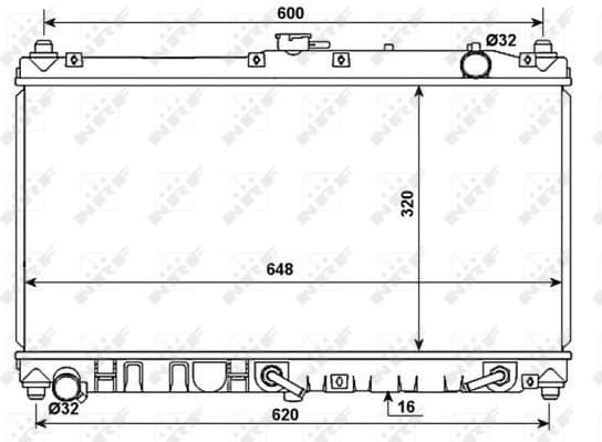 Radiator, engine cooling 53977